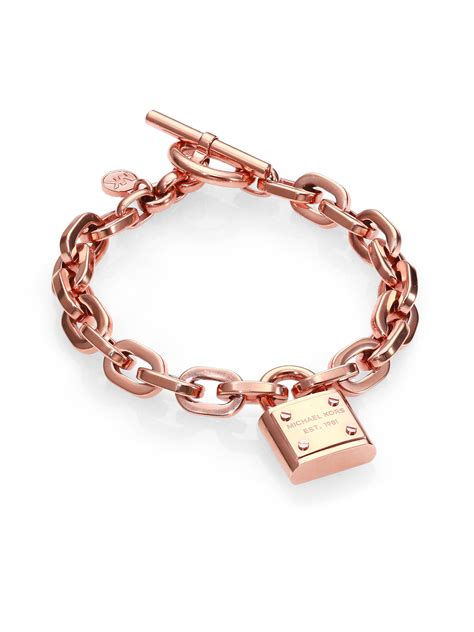 michael kors padlock charm bracelet|Michael Kors bracelet with diamonds.